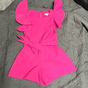 GB girls romper hot pink